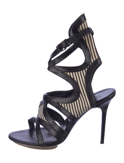 Balenciaga Leather Printed Gladiator Sandals
