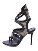 Balenciaga Leather Printed Gladiator Sandals