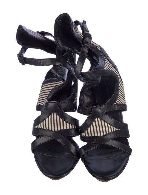 Balenciaga Leather Printed Gladiator Sandals