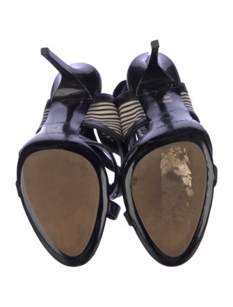 Balenciaga Leather Printed Gladiator Sandals