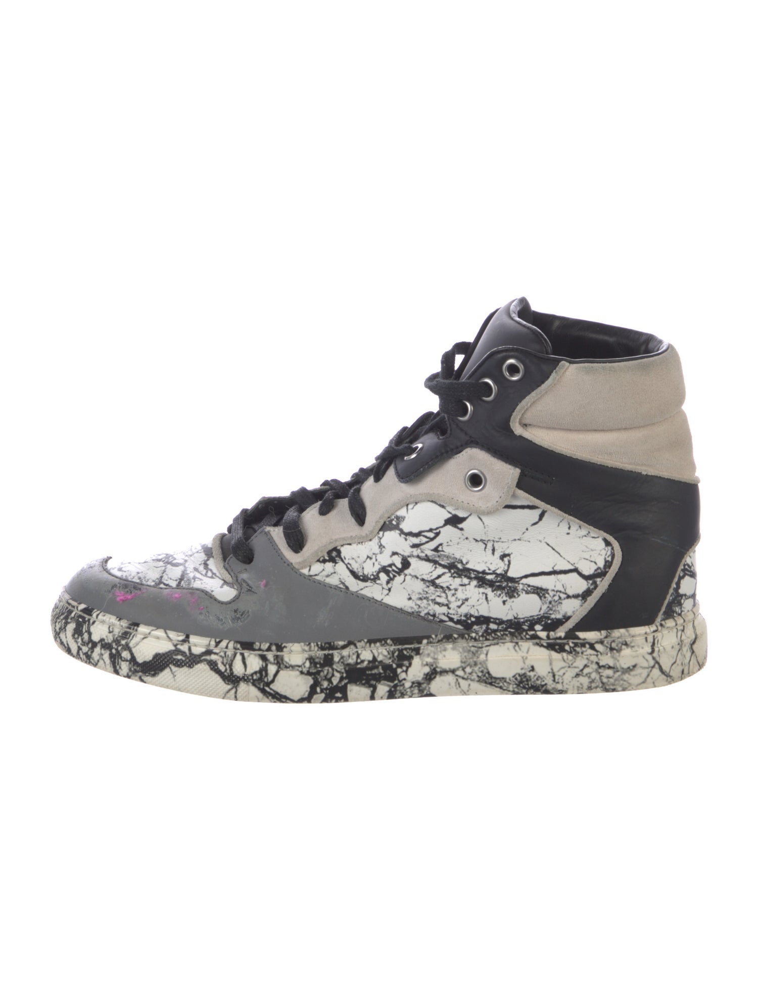 Balenciaga Leather Printed Sneakers