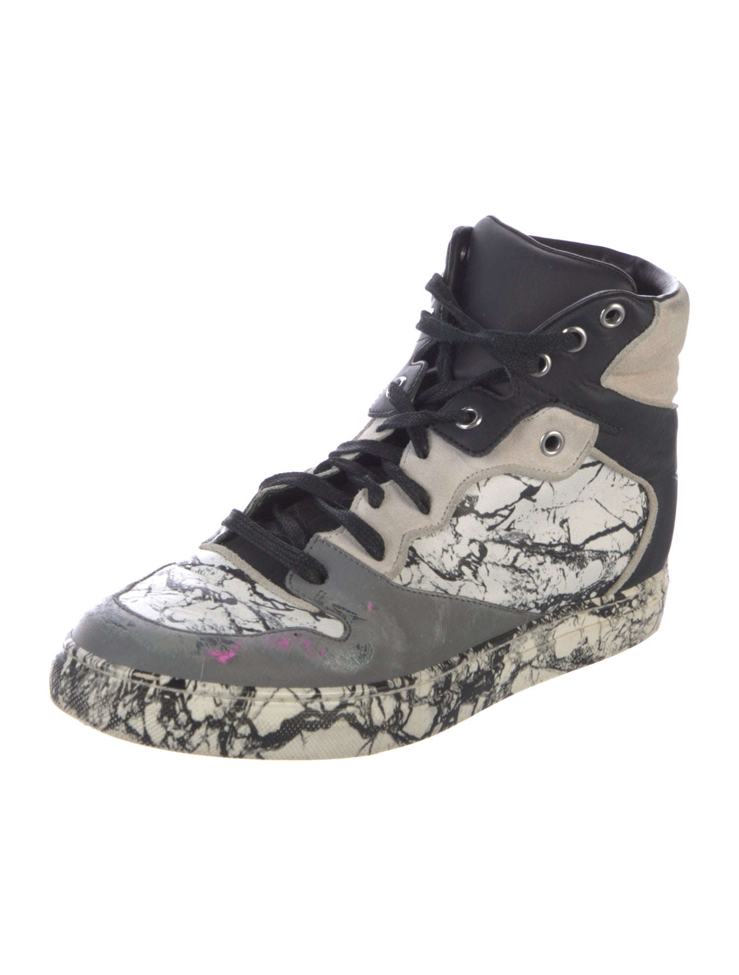 Balenciaga Leather Printed Sneakers