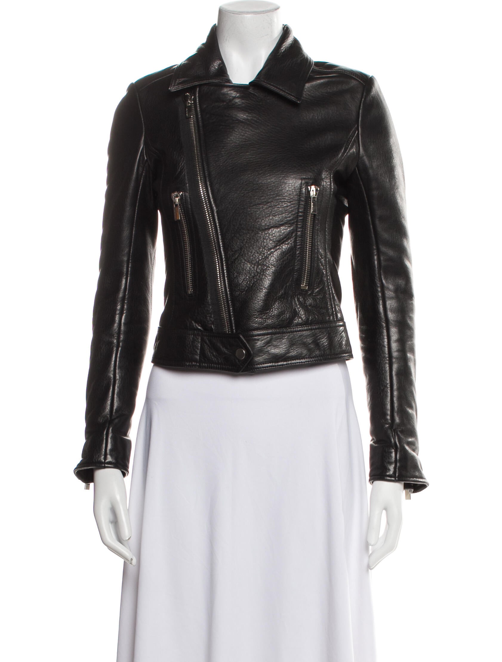 Balenciaga 2016 Lamb Leather Biker Jacket