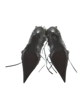 Balenciaga Leather Studded Accents Boots