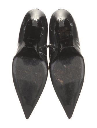 Balenciaga Leather Printed Lace-Up Boots