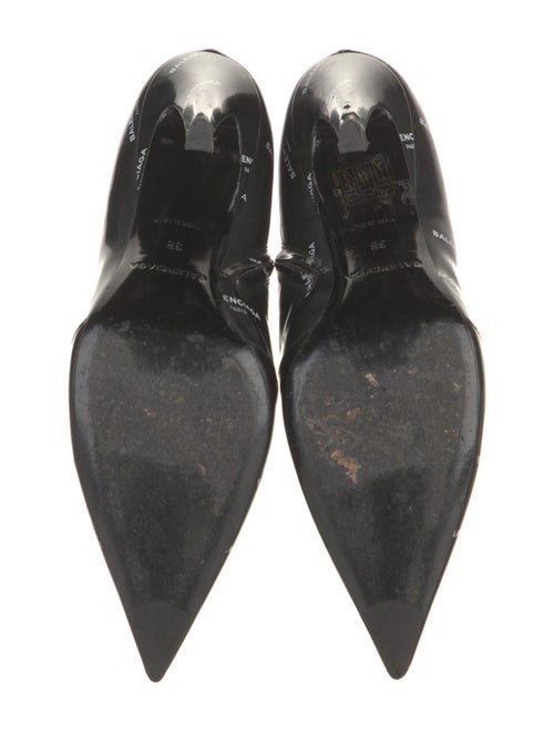 Balenciaga Leather Printed Lace-Up Boots