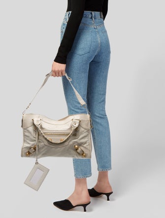 Balenciaga Leather Motocross Giant 21 City Bag Small