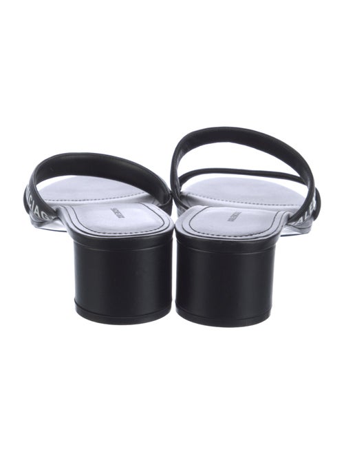 Balenciaga Leather Printed Slides