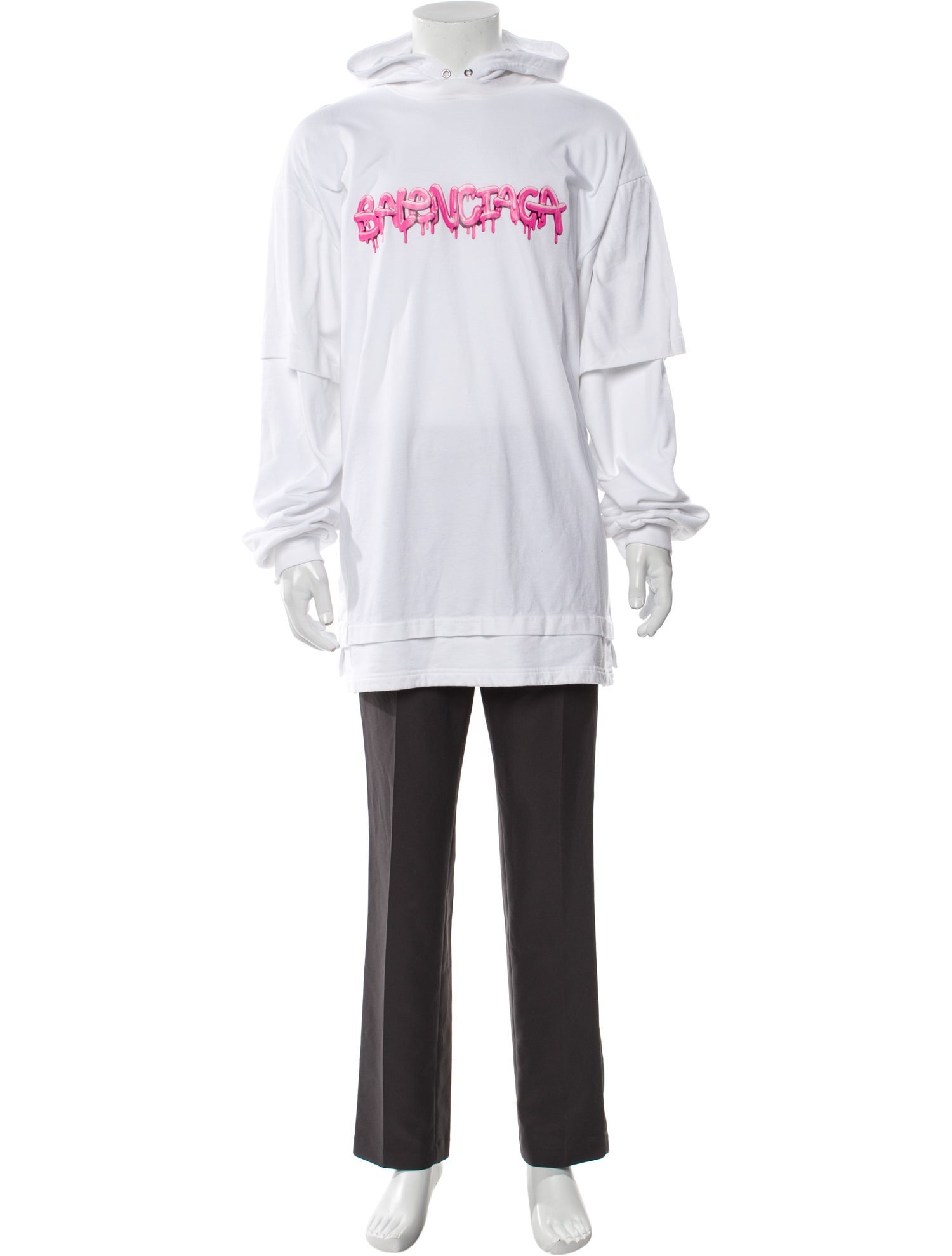 Balenciaga 2021 Graphic Print Hoodie