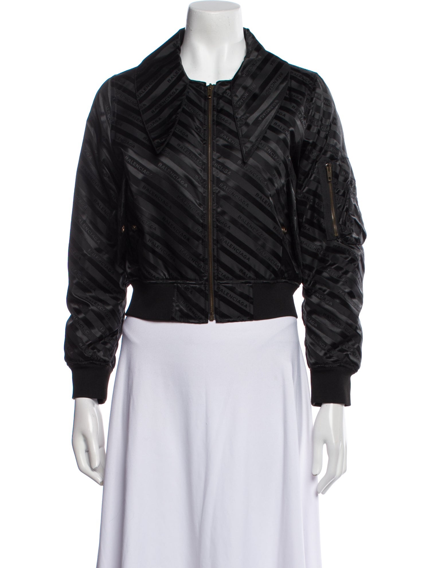 Balenciaga 2017 Patterned Bomber Jacket