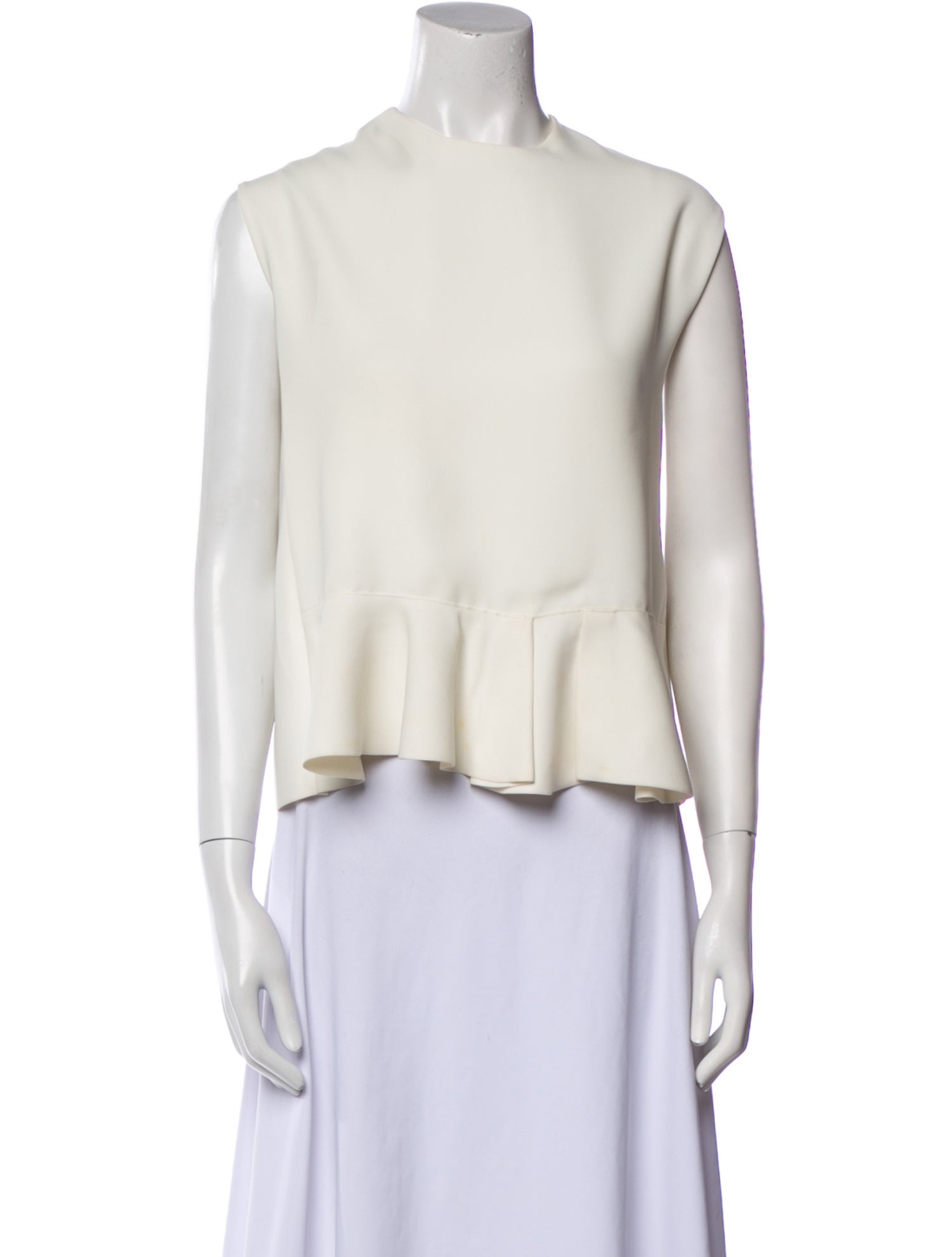 Balenciaga 2012 Crew Neck Crop Top