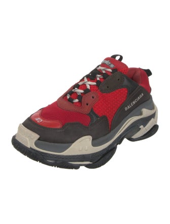 Balenciaga Triple S 'Red Black' (Pre-Distressed) Sneakers