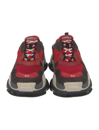 Balenciaga Triple S 'Red Black' (Pre-Distressed) Sneakers