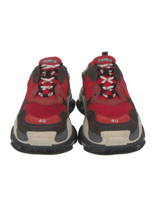 Balenciaga Triple S 'Red Black' (Pre-Distressed) Sneakers