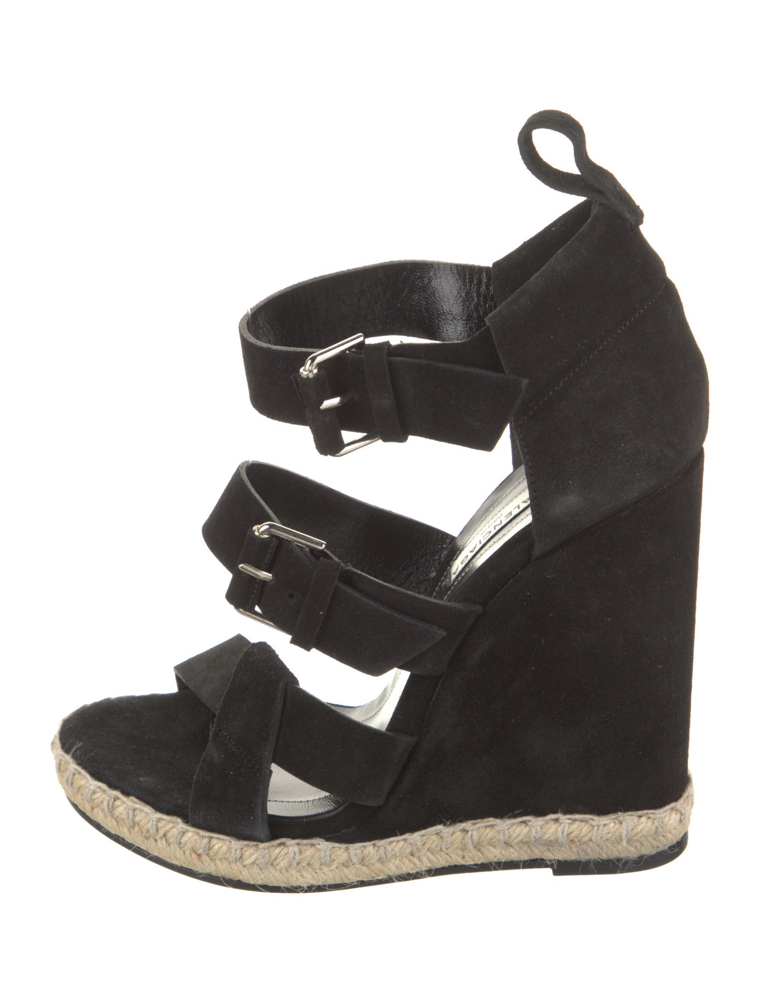 Balenciaga Suede Colorblock Pattern Espadrilles