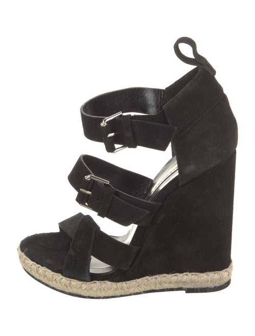 Balenciaga Suede Colorblock Pattern Espadrilles