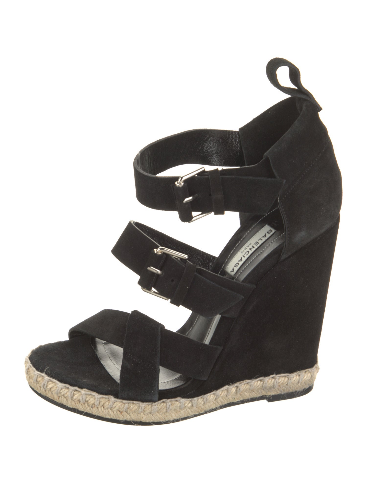 Balenciaga Suede Colorblock Pattern Espadrilles