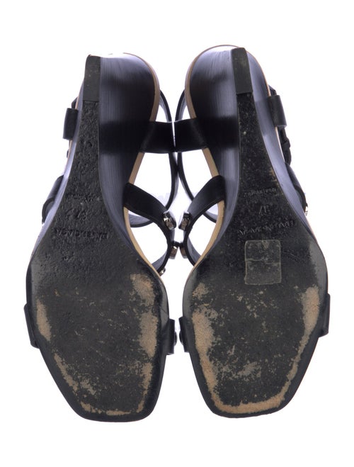 Balenciaga Leather Studded Accents T-Strap Sandals