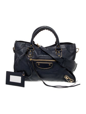 Balenciaga Leather Motocross City Metallic Edge