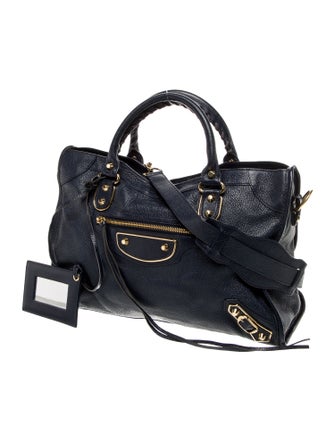 Balenciaga Leather Motocross City Metallic Edge