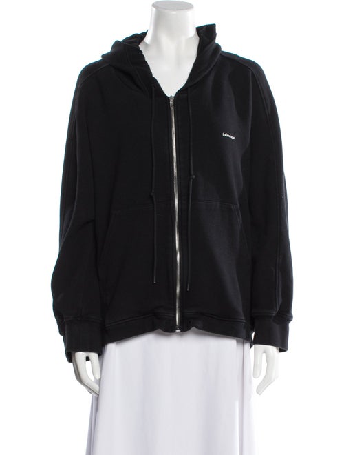 Balenciaga 2017 Logo Zip-Up Hooded Sweatshirt
