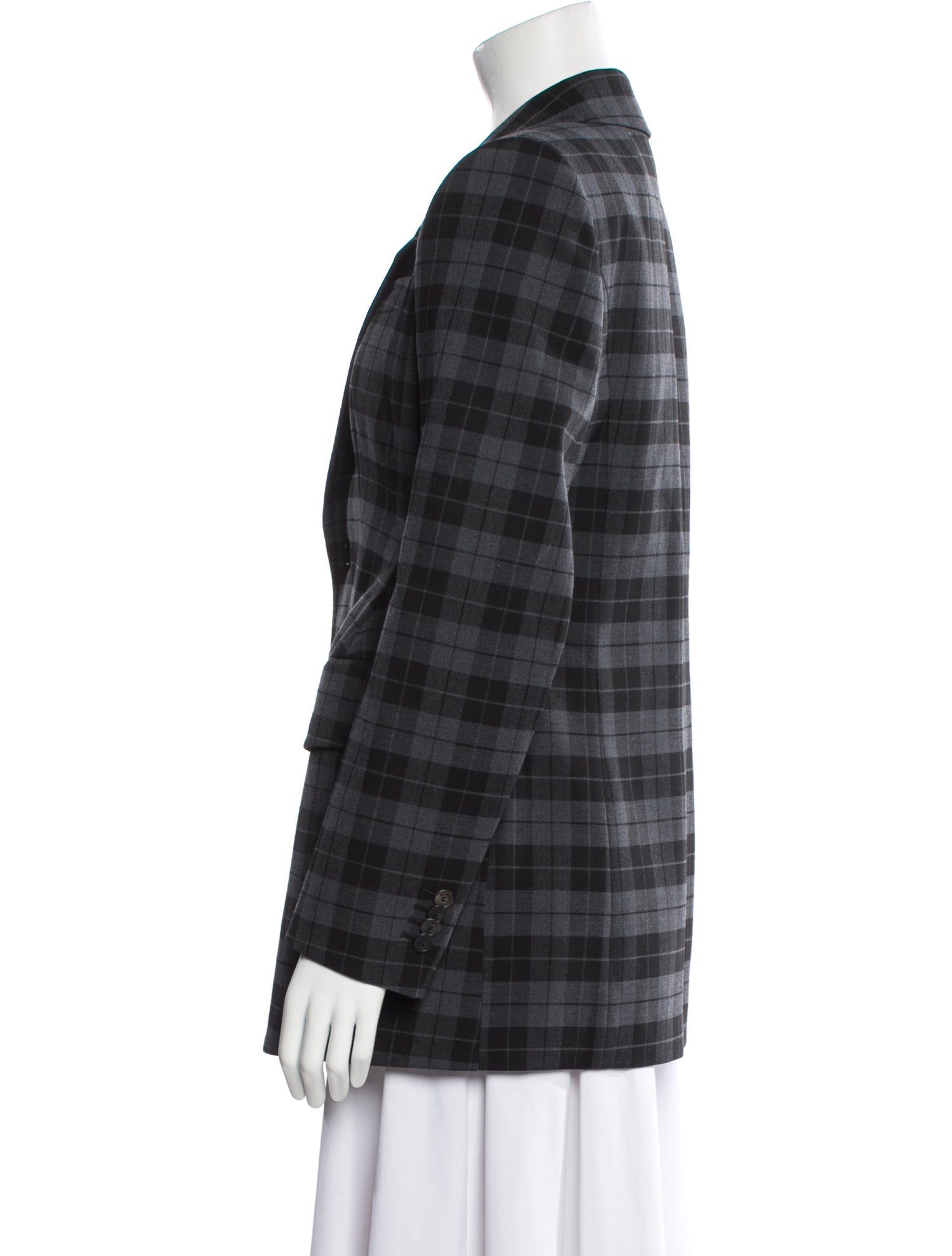 Balenciaga 2019 Plaid Print Blazer