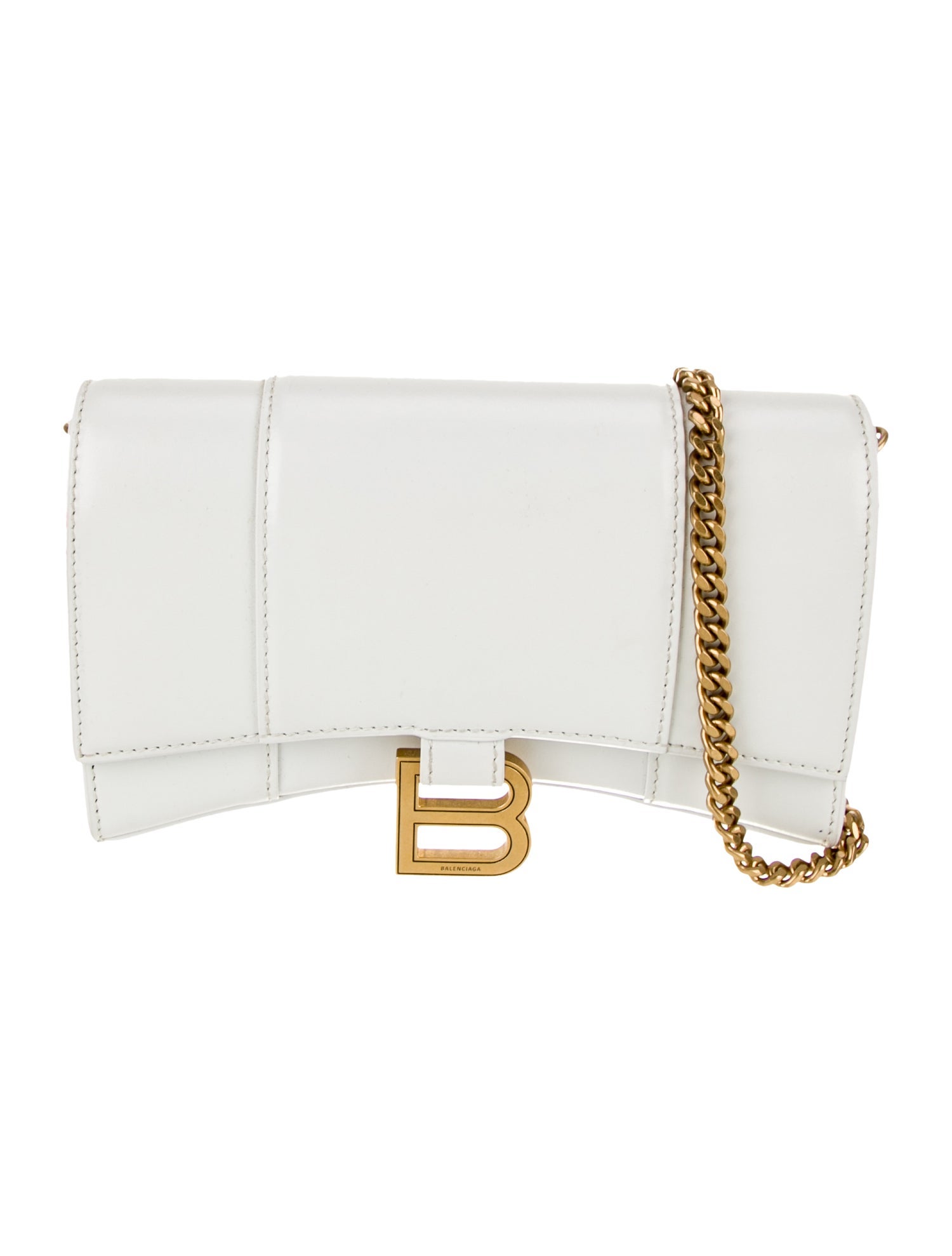 Balenciaga Leather Hourglass Wallet On Chain 2022