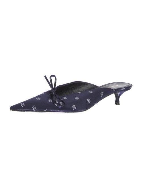 Balenciaga Satin Printed Mules