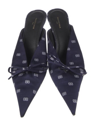 Balenciaga Satin Printed Mules