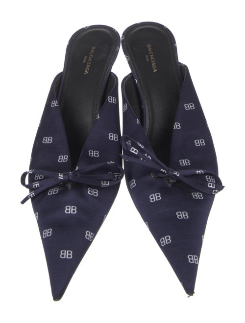 Balenciaga Satin Printed Mules