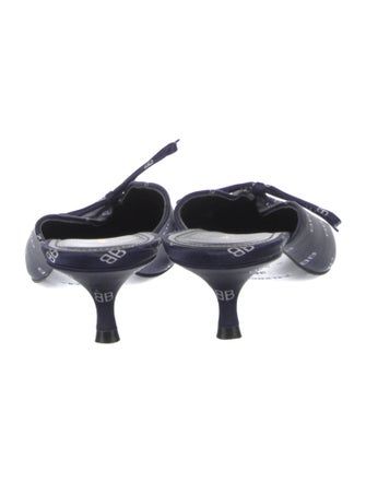 Balenciaga Satin Printed Mules