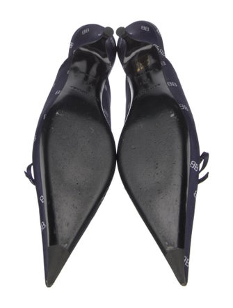 Balenciaga Satin Printed Mules