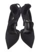 Balenciaga Suede Mesh Accents D'Orsay Pumps