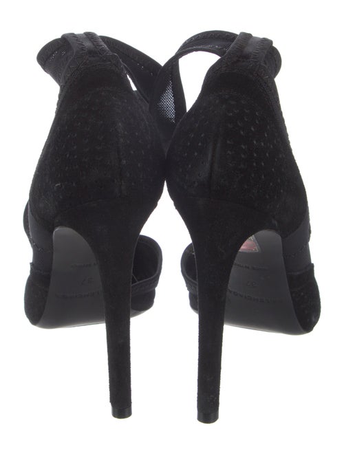 Balenciaga Suede Mesh Accents D'Orsay Pumps