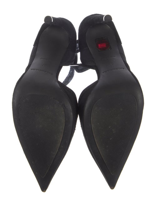 Balenciaga Suede Mesh Accents D'Orsay Pumps
