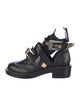 Balenciaga Leather Cutout Accent Boots
