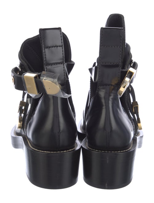 Balenciaga Leather Cutout Accent Boots