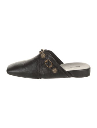 Balenciaga Leather Studded Accents Mules