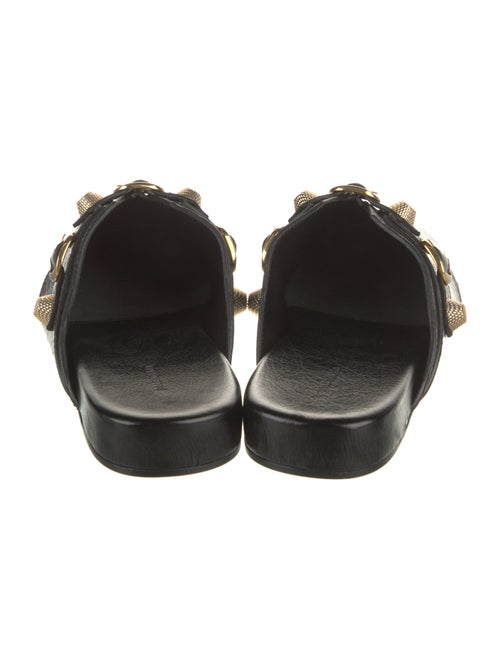 Balenciaga Leather Studded Accents Mules