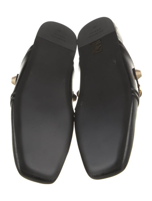 Balenciaga Leather Studded Accents Mules