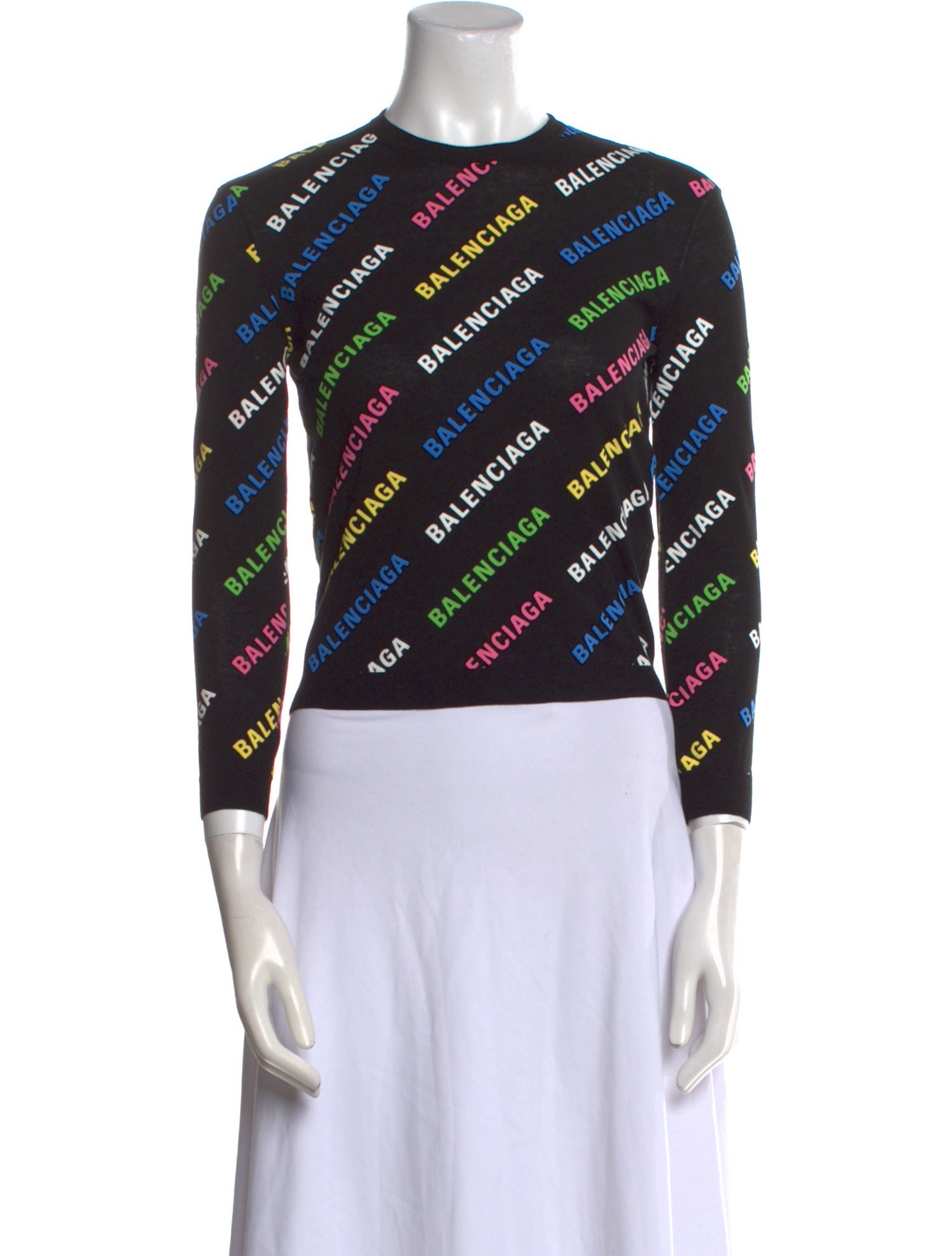 Balenciaga Printed Crew Neck Sweater w/ Tags