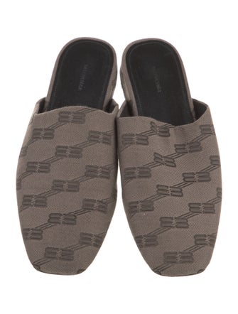 Balenciaga Monogram Pattern Canvas Mules