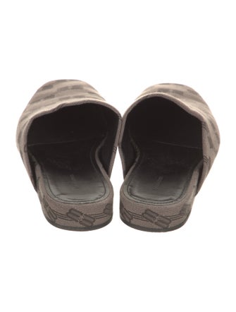 Balenciaga Monogram Pattern Canvas Mules
