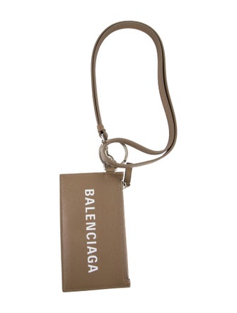 Balenciaga Leather Graphic Print Wallet