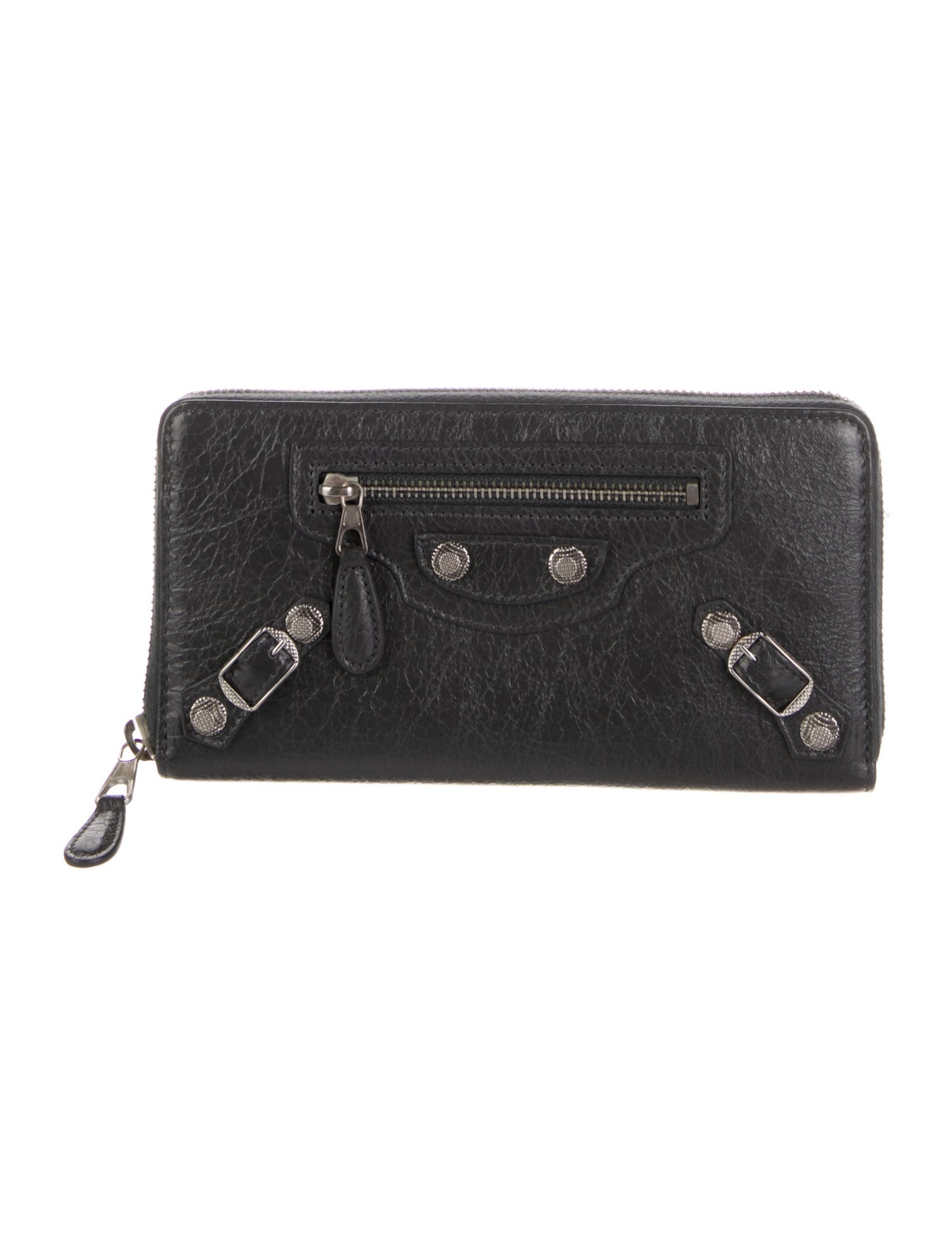Balenciaga Moto City Continental Wallet Leather Continental Wallet