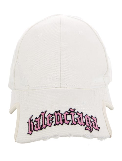 Balenciaga Balenciaga Embroidered Distressed baseball cap