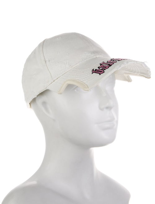 Balenciaga Balenciaga Embroidered Distressed baseball cap
