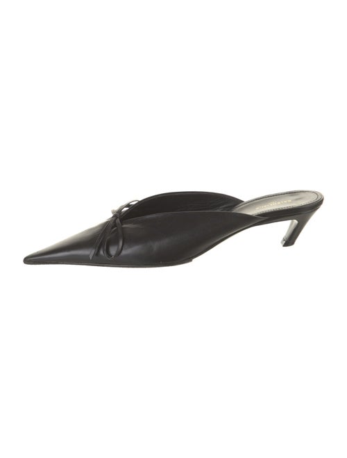 Balenciaga Leather Bow Accents Mules
