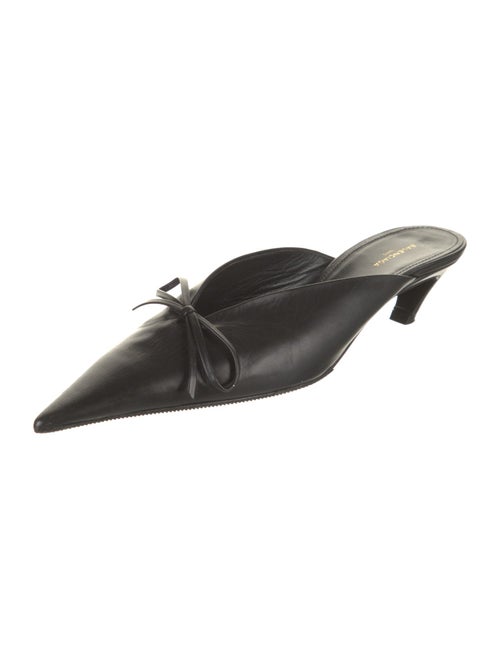 Balenciaga Leather Bow Accents Mules