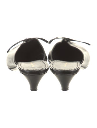 Balenciaga Leather Bow Accents Mules